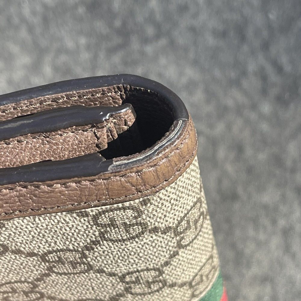 💖SOLD💖Gucci Long Continental Wallet Ophidia x GG Supreme Canvas Stripe - Picture 5 of 16